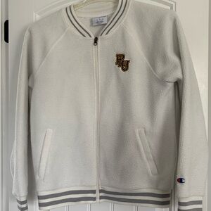 Pacific Lutheran University (PLU) White Jacket with Gray Accents